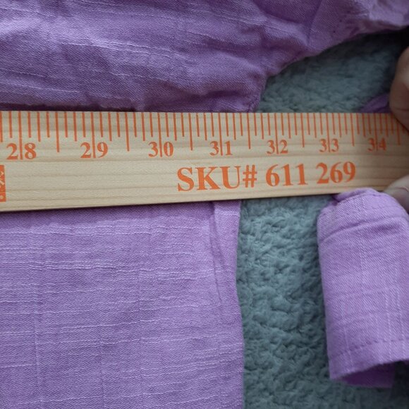 American Eagle Go Big Womens Purple Button-Up Shirt Sz S Lightweight Relaxed Fit - Picture 5 of 8